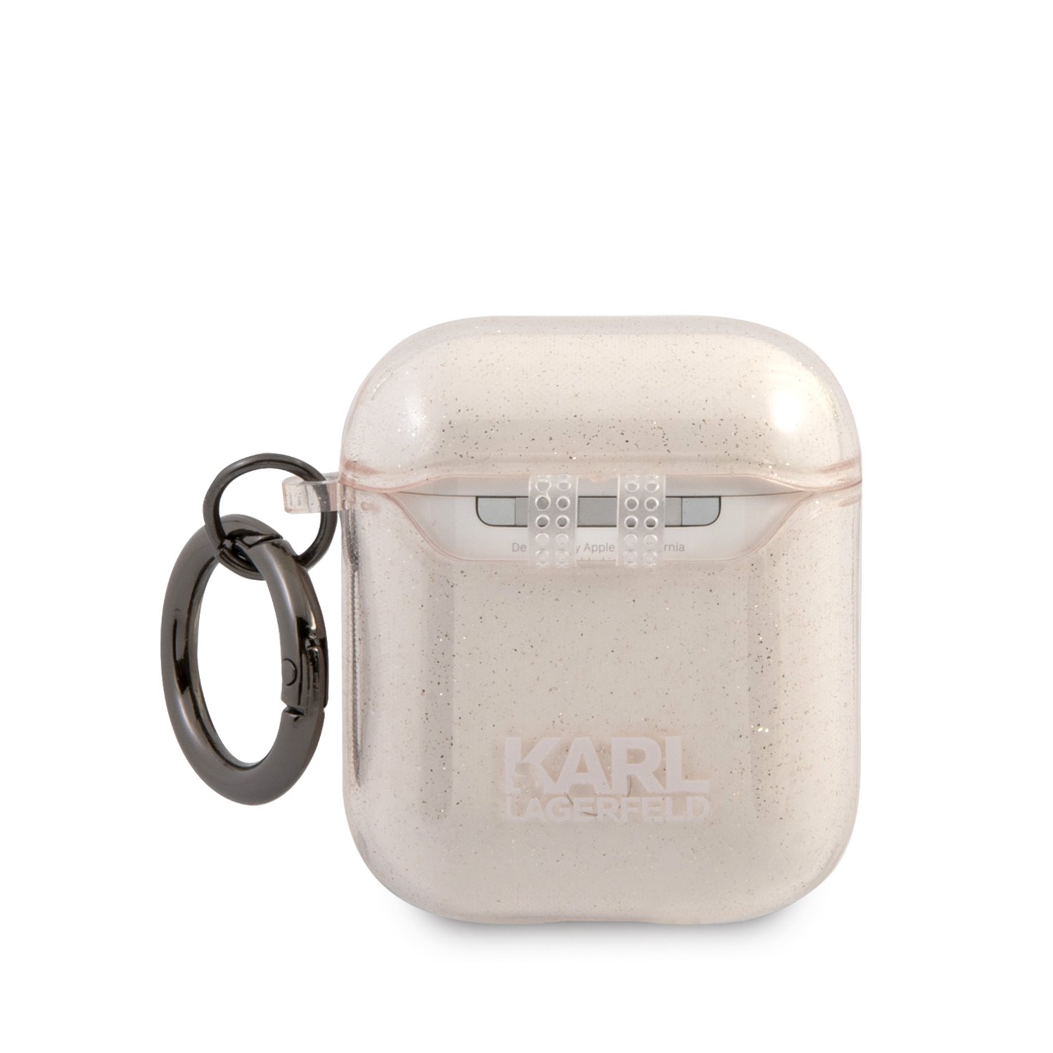 Silikonový kryt Karl Lagerfeld TPU Glitter Choupette Head KLA2UCHGD pro Airpods 1/2, zlatá