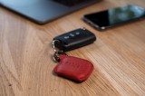 Kožené pouzdro FIXED Smile Case se smart trackerem FIXED Smile Pro, červená