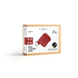 Kožené pouzdro FIXED Smile Case se smart trackerem FIXED Smile Pro, červená