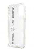 Ochranný kryt BMW M PC/TPU Silver Stripes BMHCP12MMKTSS pro Apple iPhone 12/12 Pro, transparentní