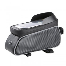 Vodeodolná brašna na bicykel s krytým puzdrom na telefón Forever Model 02, čierna