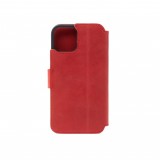 Kožené puzdro typu kniha FIXED ProFit pre Apple iPhone 13 Pro, červená