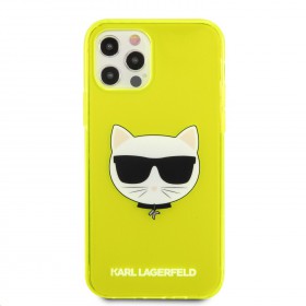 Silikónové puzdro Karl Lagerfeld TPU Choupette Head KLHCP13LCHTRY pre Apple iPhone 13 Pro, žltá