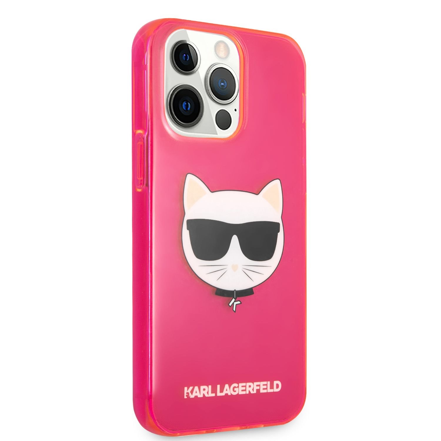 Silikonové pouzdro Karl Lagerfeld TPU Choupette Head KLHCP13XCHTRP pro Apple iPhone 13 Pro Max, růžová