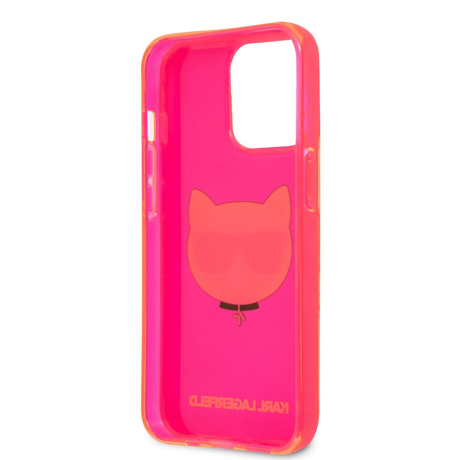 Silikonové pouzdro Karl Lagerfeld TPU Choupette Head KLHCP13XCHTRP pro Apple iPhone 13 Pro Max, růžová