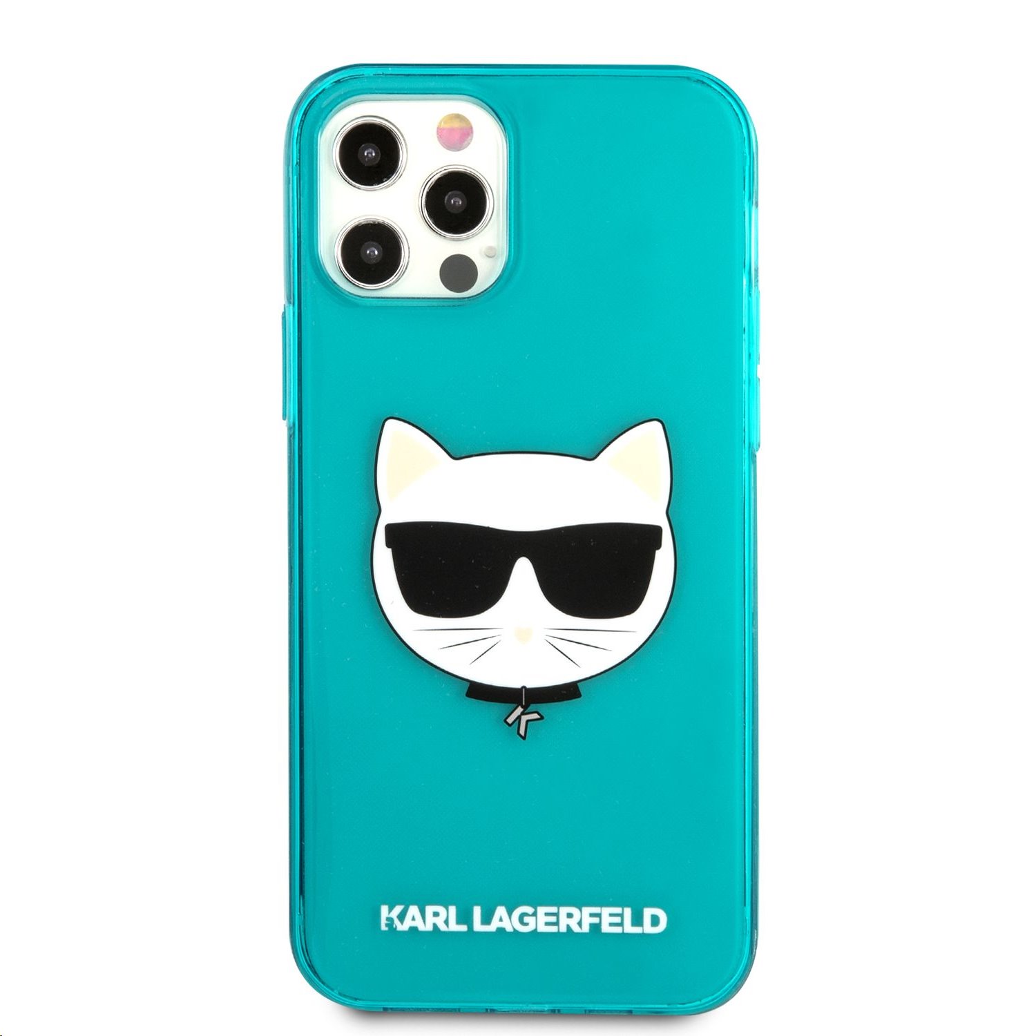 Silikonové pouzdro Karl Lagerfeld TPU Choupette Head KLHCP13XCHTRB pro Apple iPhone 13 Pro Max, modrá