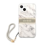 Zadní kryt Guess TPU Marble Stripe GUHCP13SKMABGR pro Apple iPhone 13 Mini, šedá