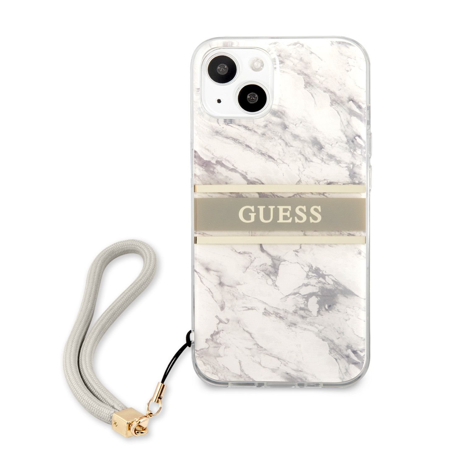Zadní kryt Guess TPU Marble Stripe GUHCP13SKMABGR pro Apple iPhone 13 Mini, šedá