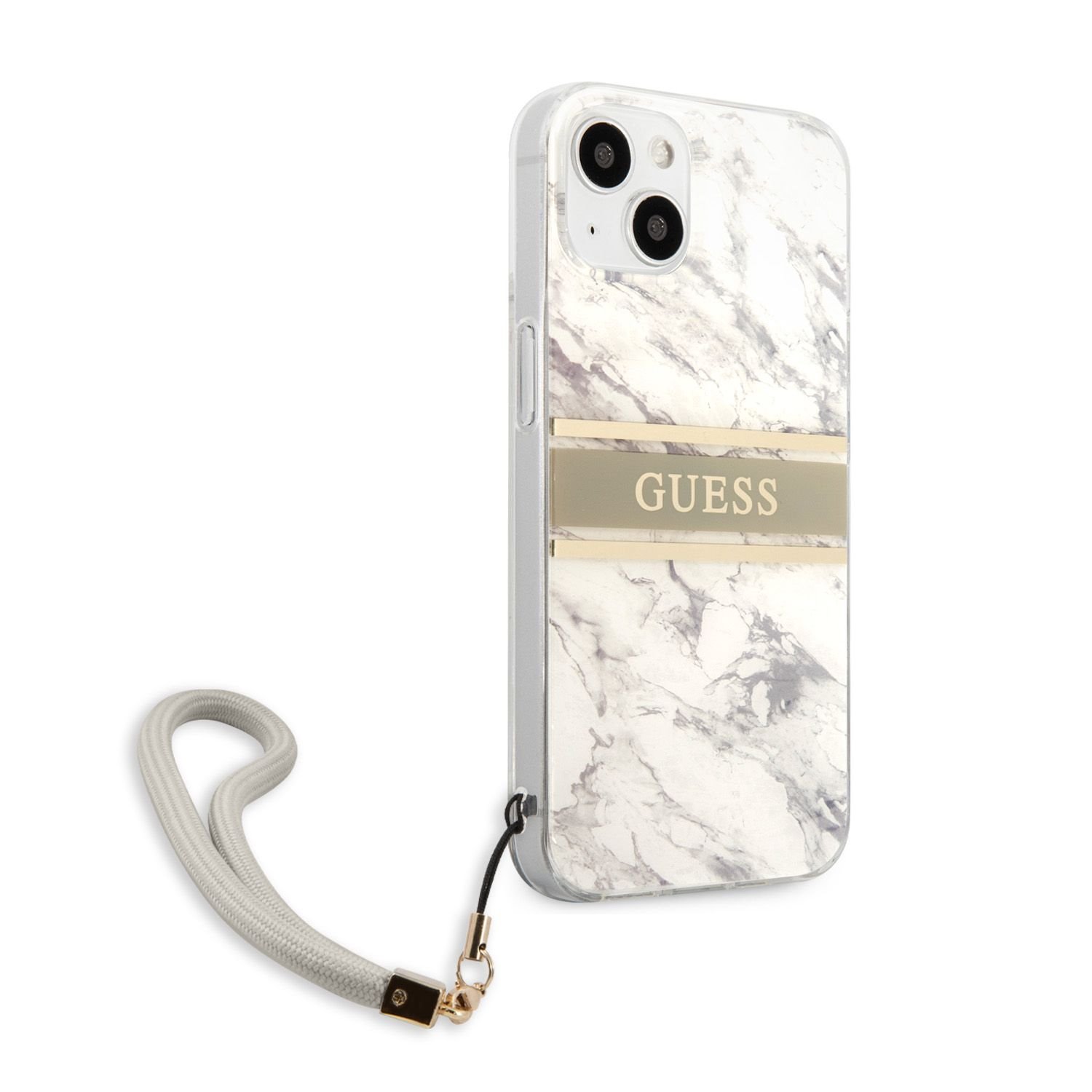 Zadní kryt Guess TPU Marble Stripe GUHCP13SKMABGR pro Apple iPhone 13 Mini, šedá