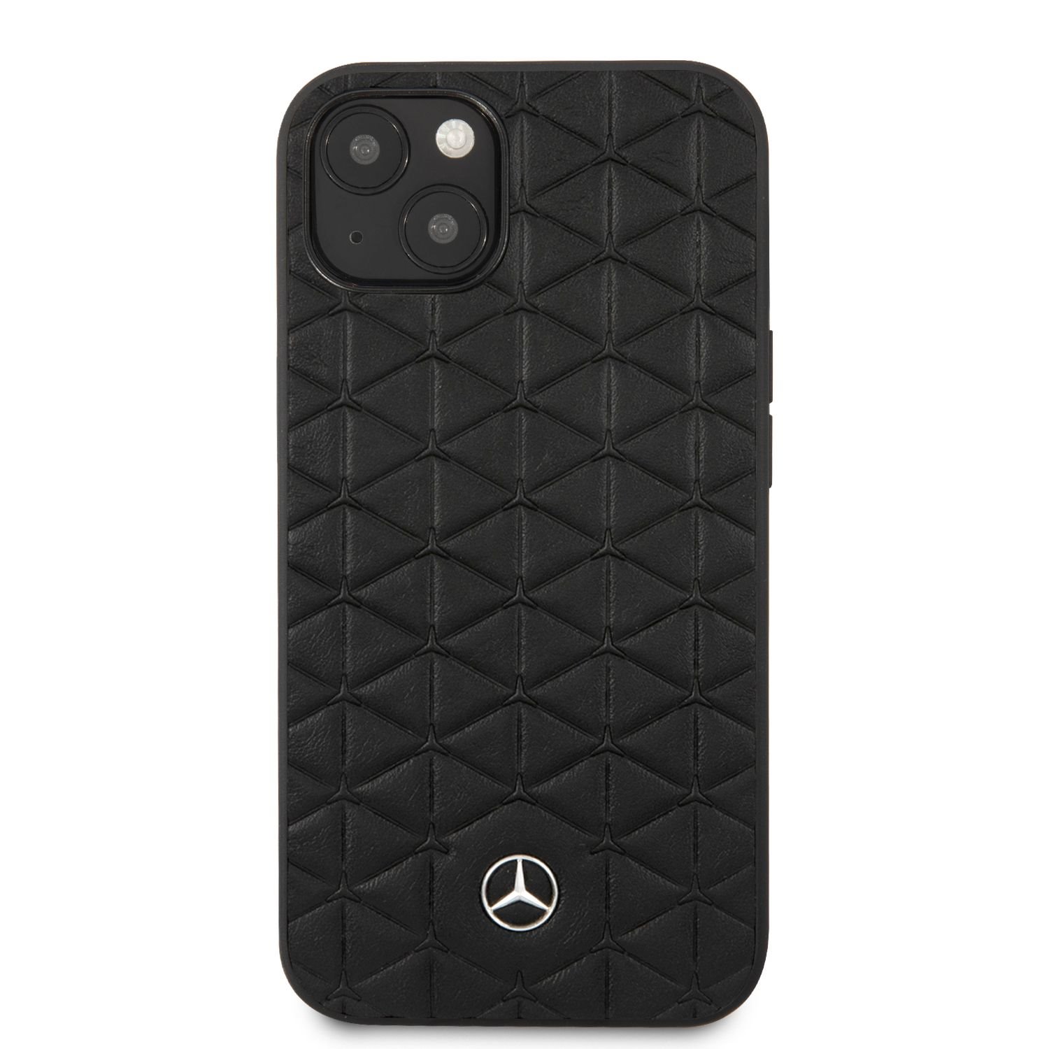 Zadní kryt Mercedes Genuine Leather Quilted MEHCP13MSPSBK pro Apple iPhone 13, černá