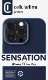 Silikonový kryt Cellularline Sensation pro Apple iPhone 13 Pro Max, modrá