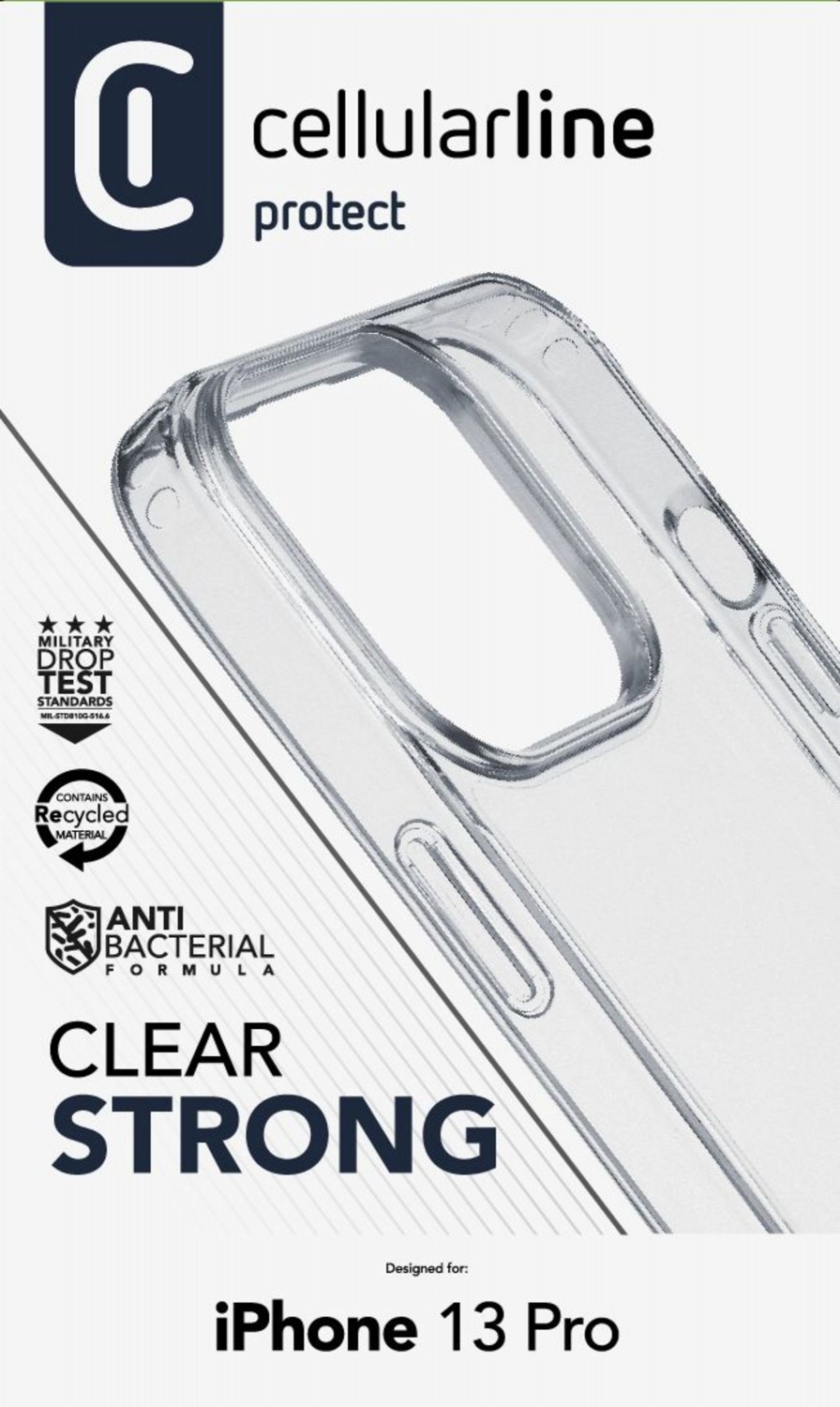 Zadní kryt Cellularline Clear Duo pro Apple iPhone 13 Pro, transparentní
