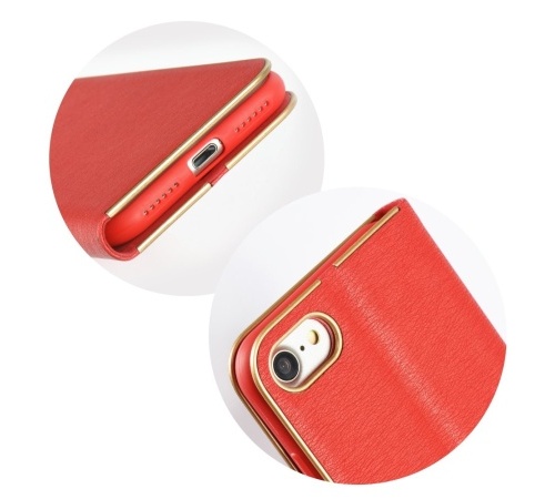 Flipové pouzdro Forcell Luna Book pro Samsung Galaxy A22 5G, červená