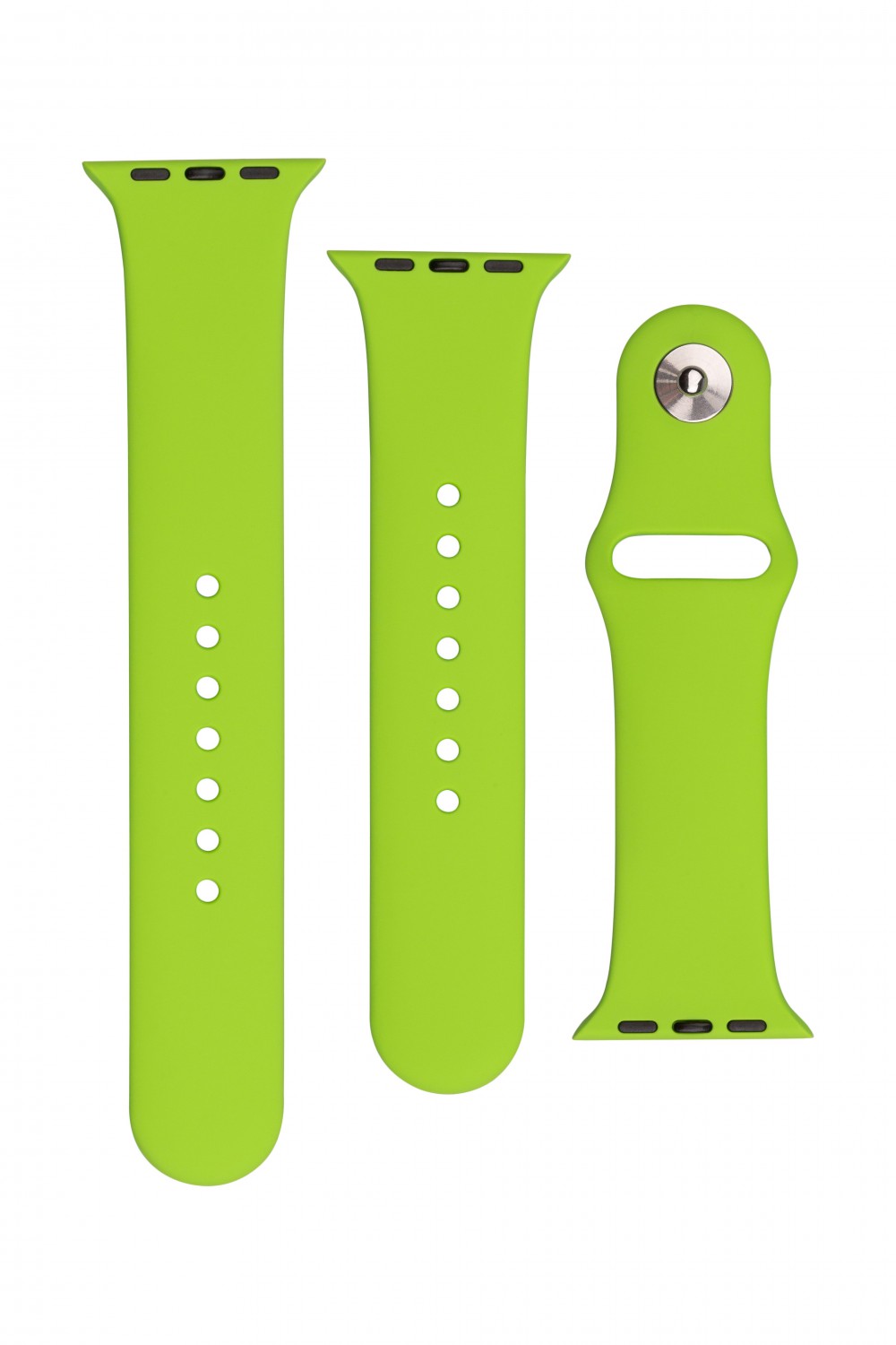 Set silikonových řemínků FIXED Silicone Strap pro Apple Watch 42/44/45 mm, zelená