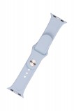 Set silikonových řemínků FIXED Silicone Strap pro Apple Watch 42/44/45 mm, světle modrá
