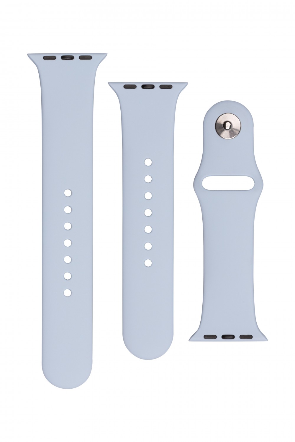Set silikonových řemínků FIXED Silicone Strap pro Apple Watch 42/44/45 mm, světle modrá