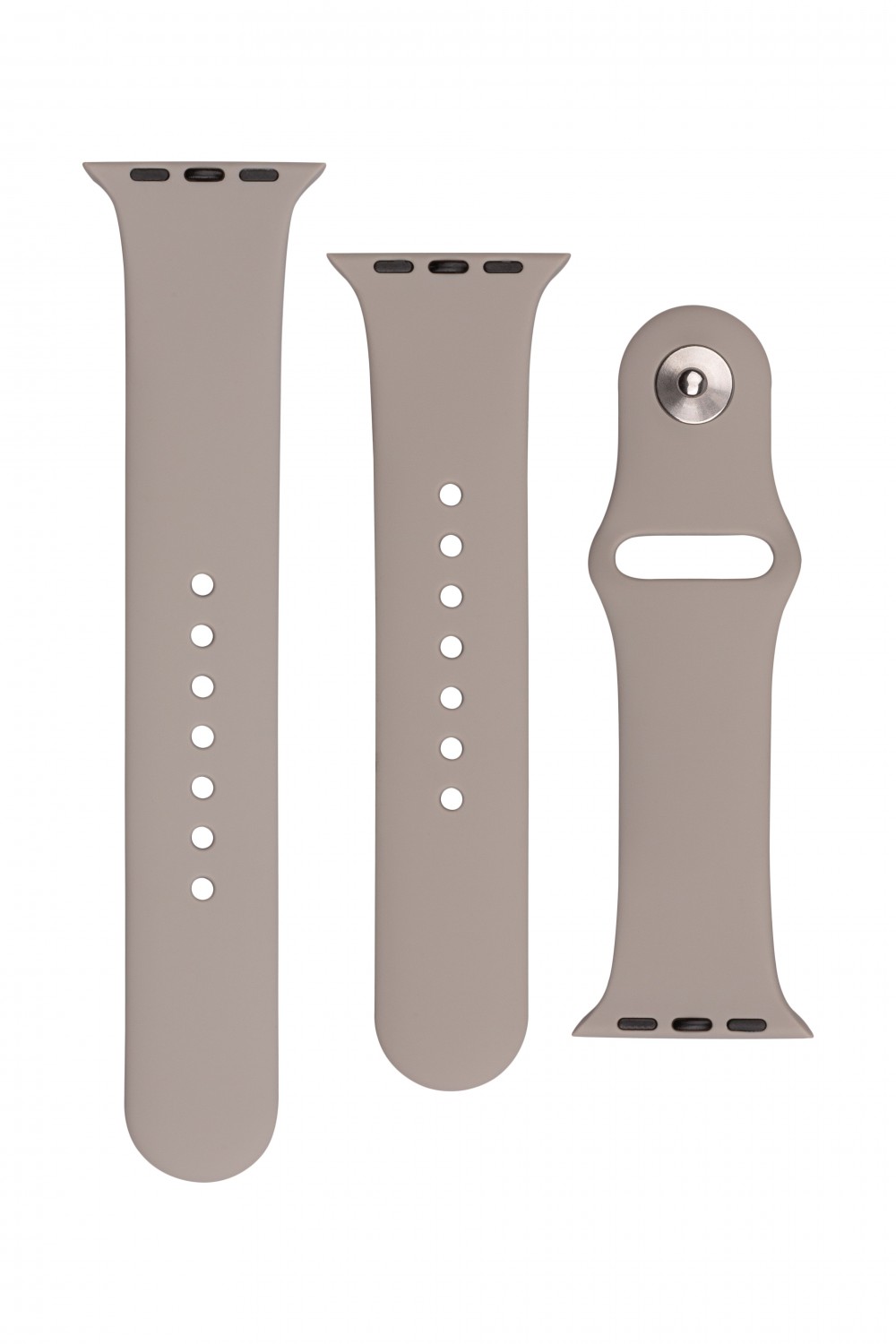 Set silikonových řemínků FIXED Silicone Strap pro Apple Watch 42/44/45 mm, tmavě šedá
