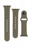 Set silikonových řemínků FIXED Silicone Strap pro Apple Watch 42/44/45 mm, olivová