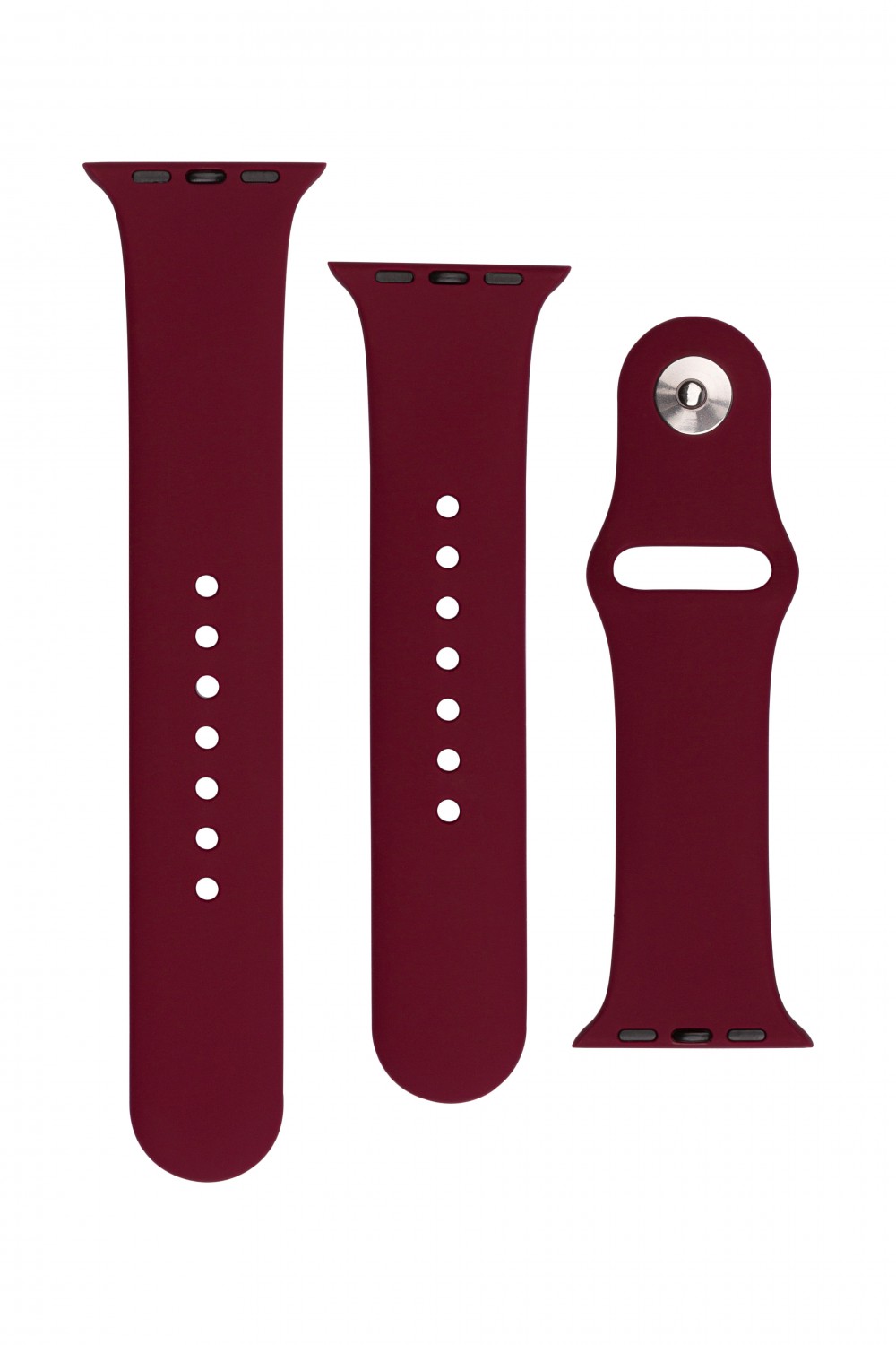 Set silikonových řemínků FIXED Silicone Strap pro Apple Watch 38/40/41 mm, vínově červená