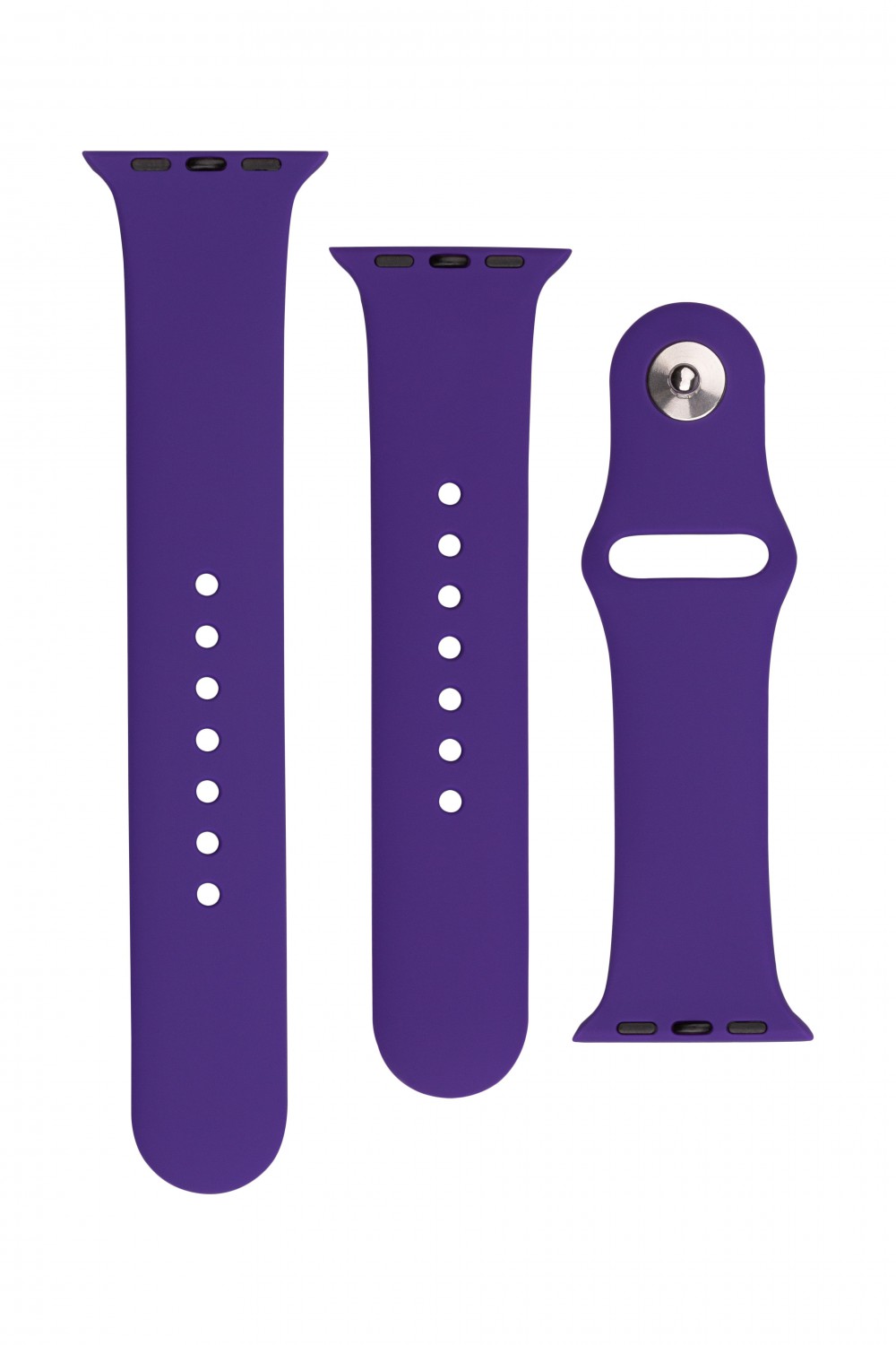 Set silikonových řemínků FIXED Silicone Strap pro Apple Watch 38/40/41 mm, tmavě fialová