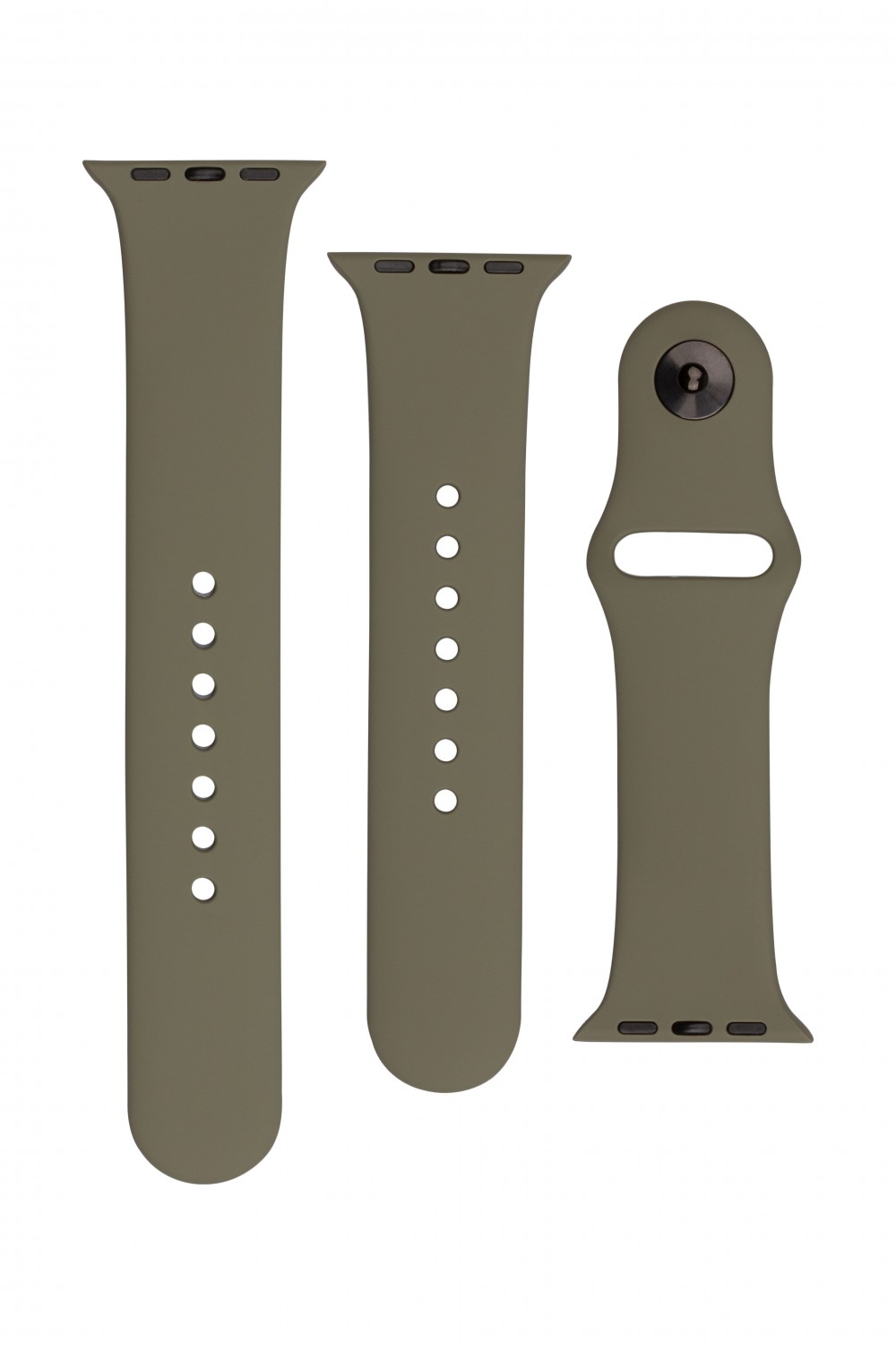 Set silikonových řemínků FIXED Silicone Strap pro Apple Watch 38/40/41 mm, olivová