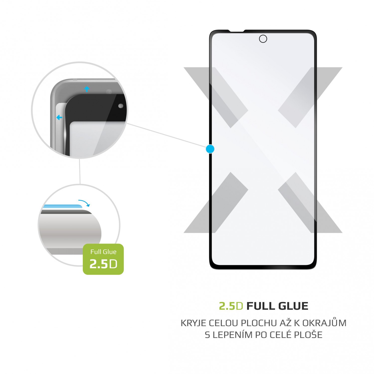 Tvrzené sklo FIXED Full-Cover pro Motorola Edge 20 Pro, černá