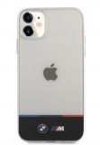 BMW M Horizontal Tricolor zadní kryt BMHCN61MHTHK Apple iPhone 11, transparentní