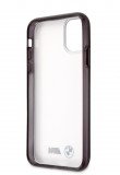 BMW M Metallic Black Edges zadní kryt BMHCN61MBTOK Apple iPhone 11, transparentní Metallic Black Edges Zadní Kryt pro iPhone 11 Transparent