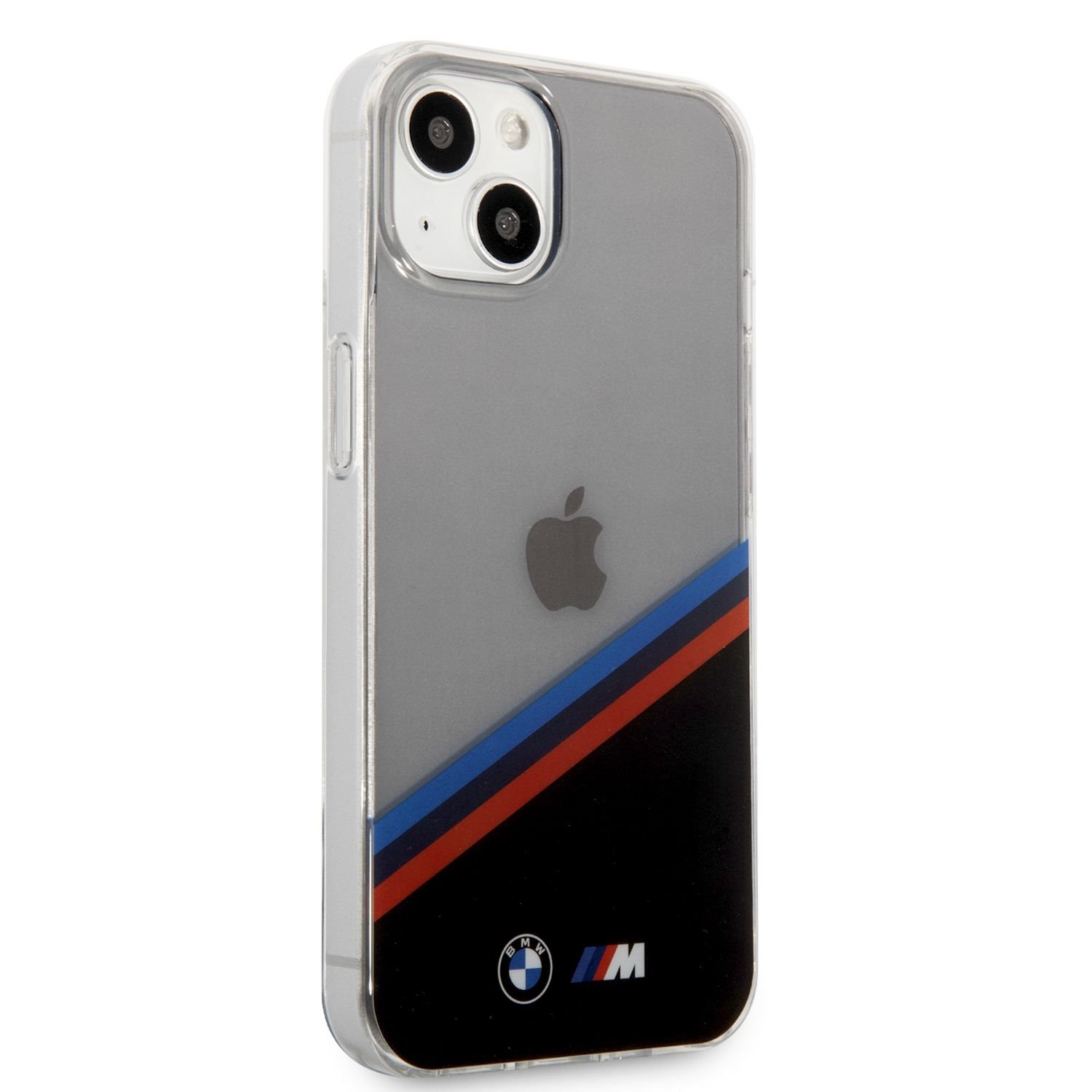 BMW M Tricolor Stripes zadní kryt BMHCP13MMHLPK Apple iPhone 13, transparentní