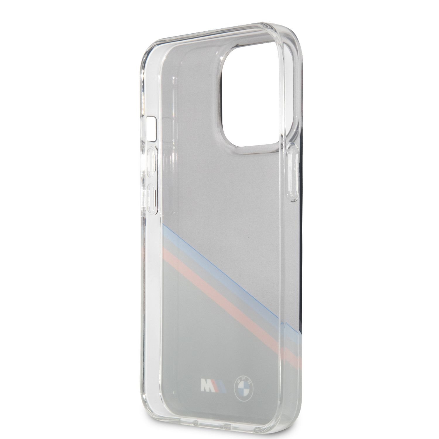 BMW M Tricolor Stripes zadní kryt BMHCP13LMHLPK Apple iPhone 13 Pro, transparentní