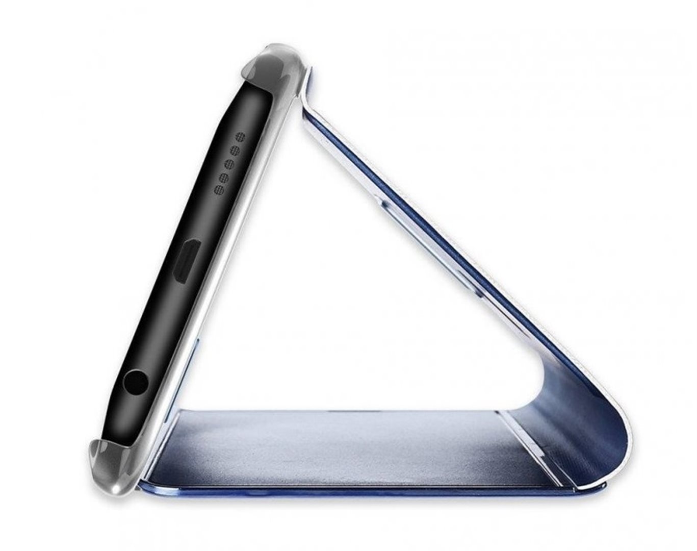 Cu-Be Clear View flipové pouzdro, obal, kryt Samsung Galaxy A12, modrá