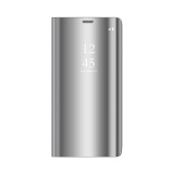 Cu-Be Clear View flipové pouzdro, obal, kryt Samsung Galaxy A12, stříbrná