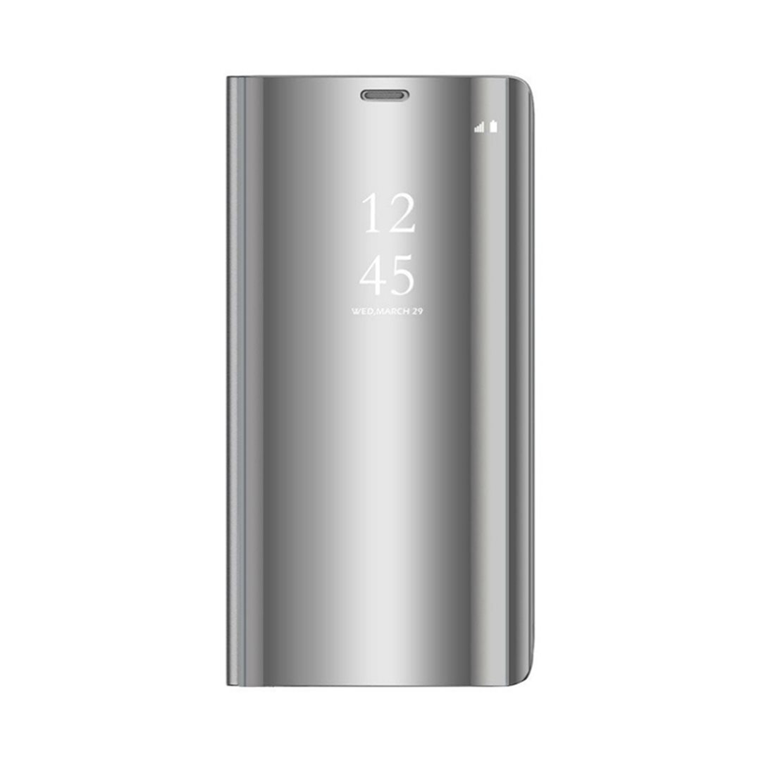 Cu-Be Clear View flipové pouzdro, obal, kryt Samsung Galaxy A12, stříbrná