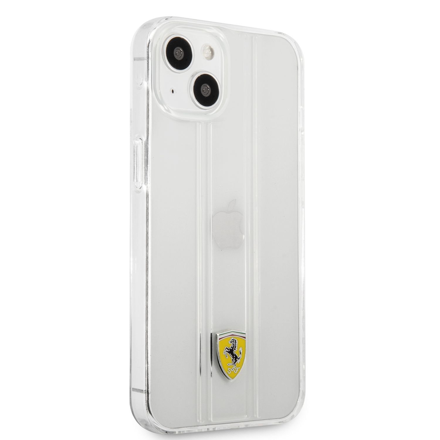 Ferrari 3D Stripes zadní kryt, pouzdro, obal FES3SHCP13MTR Apple iPhone 13, transparentní