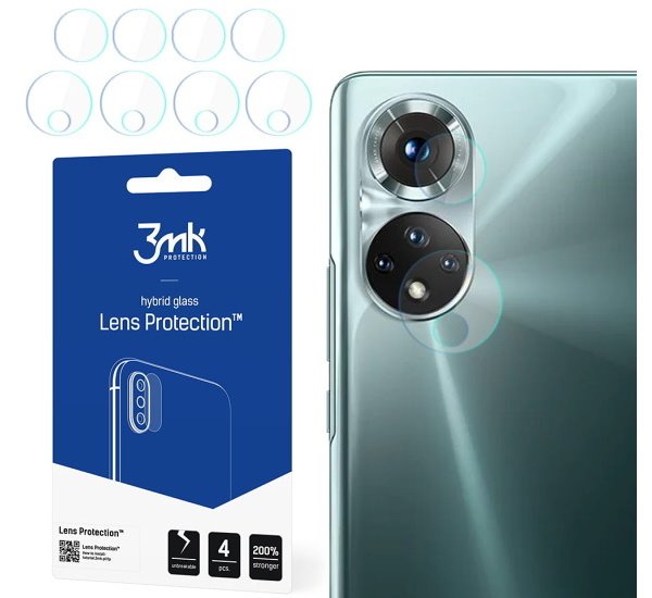 Hybridní sklo 3mk Lens ochrana kamery pro Honor 50 (4ks)