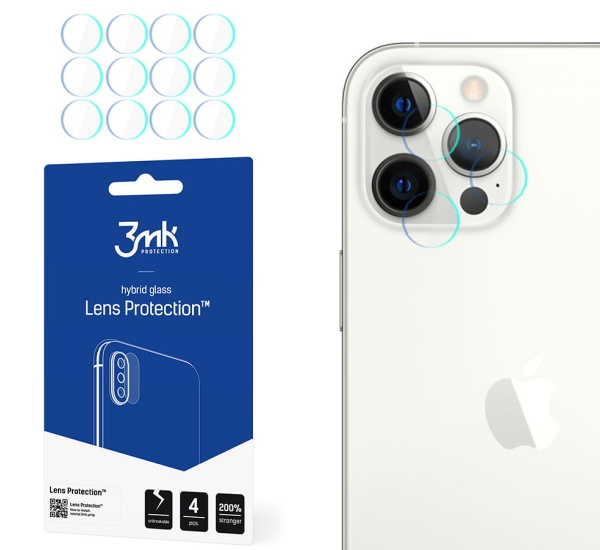 Hybridní sklo 3mk Lens ochrana kamery pro Apple iPhone 13 Pro Max (4ks)