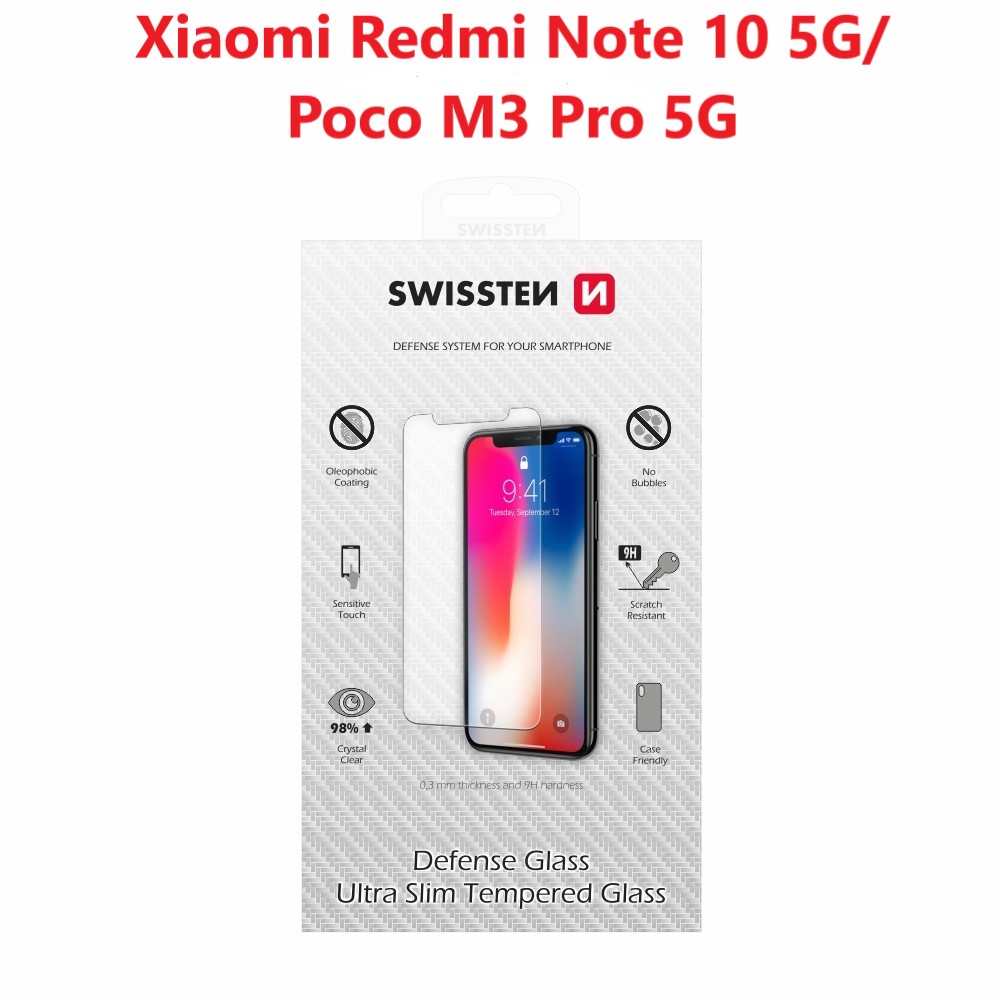 Tvrzené sklo Swissten pro Xiaomi Redmi Note 10 5G/ Poco M3 PRO 5G