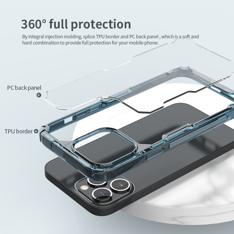 Ochranný kryt Nillkin Nature TPU PRO pro Apple iPhone 13 Pro, modrá