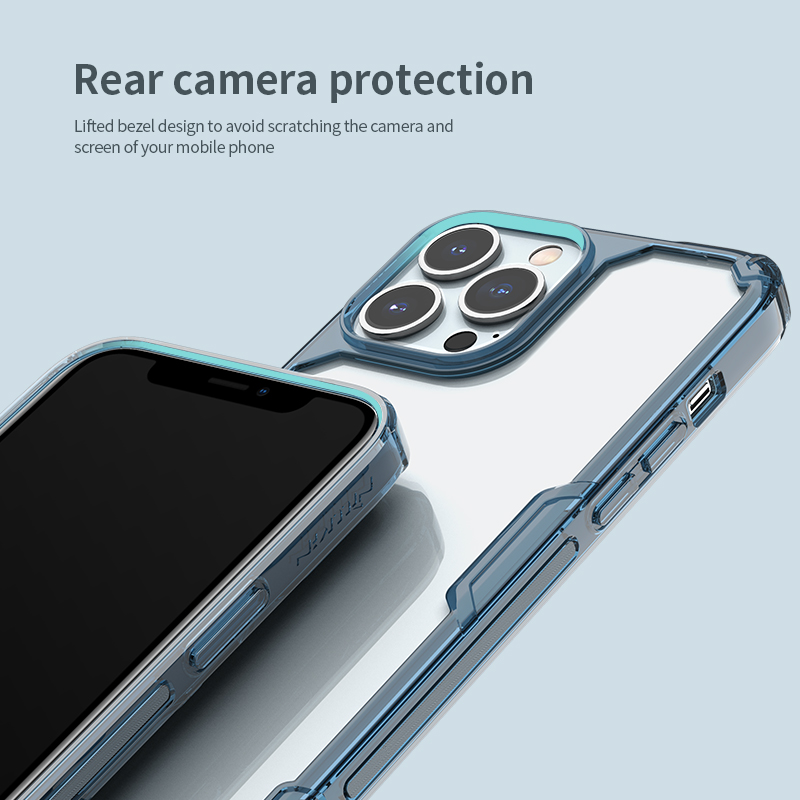 Ochranný kryt Nillkin Nature TPU PRO pro Apple iPhone 13 Pro, modrá