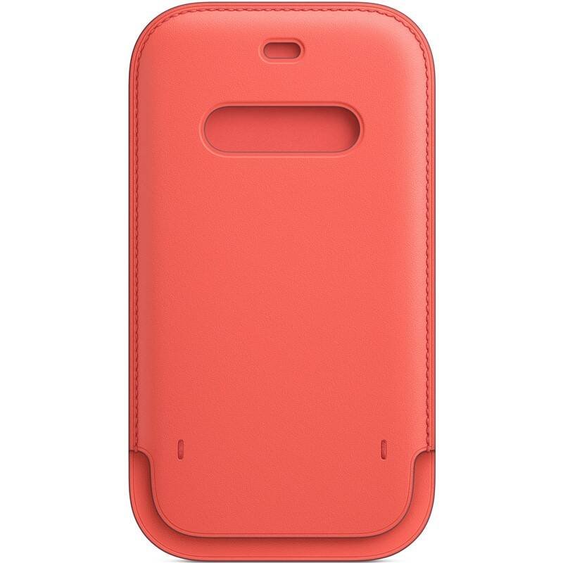 Apple MagSafe Leather Sleeve ochranný kryt MHMN3ZM/A pro Apple iPhone 12 mini, pink citrus