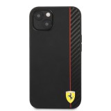Zadní kryt, pouzdro, obal na Apple iPhone 13, Ferrari Smooth and Carbon FESAXHCP13MBK, černá
