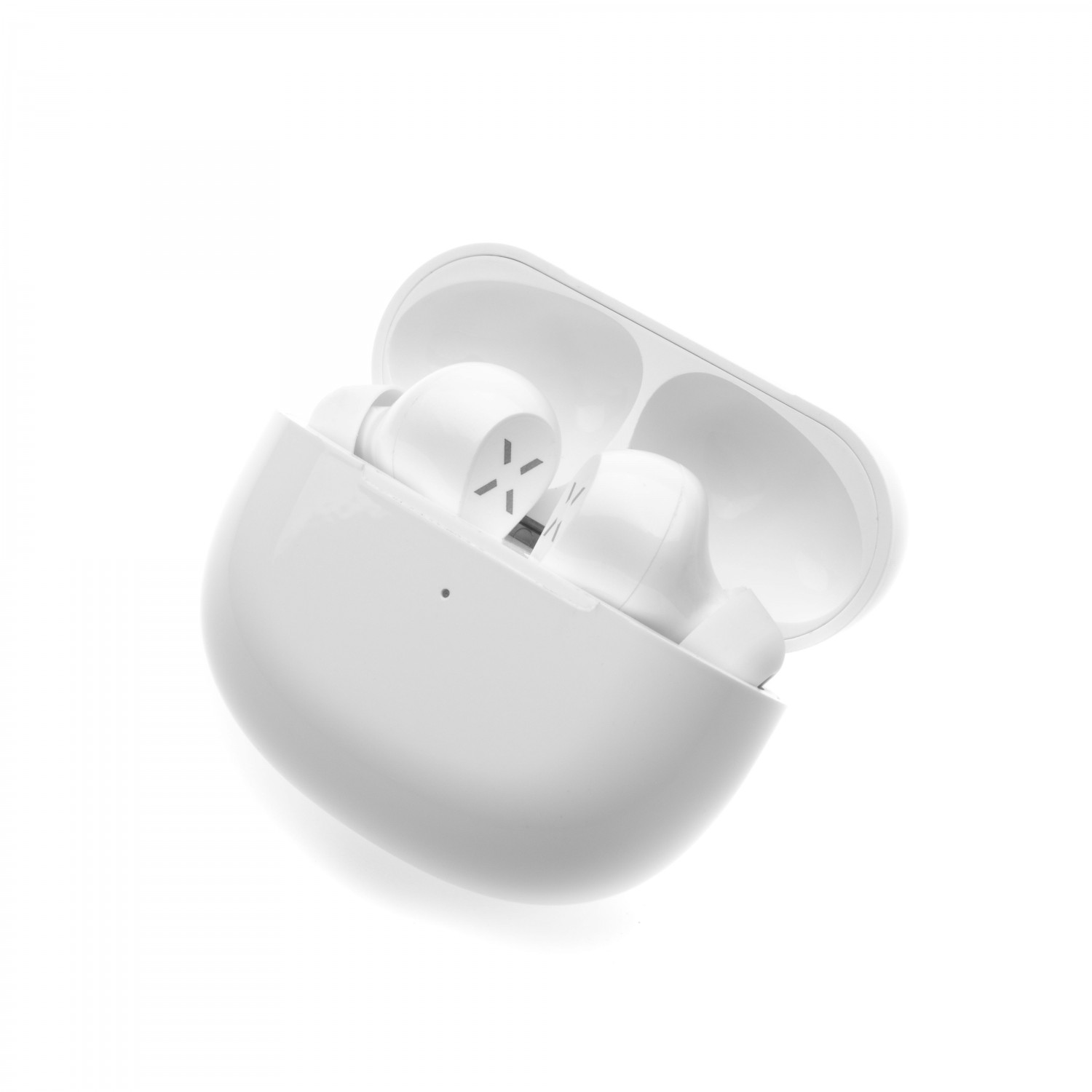 TWS sluchátka FIXED Boom Pods 2 s bezdrátovým nabíjením, bílá
