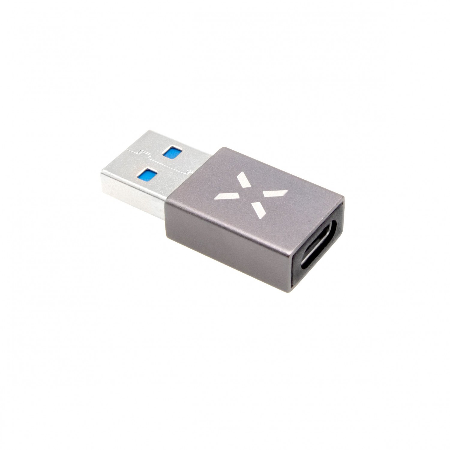Redukcia z hliníka FIXED Link USB-C na USB-A, sivá
