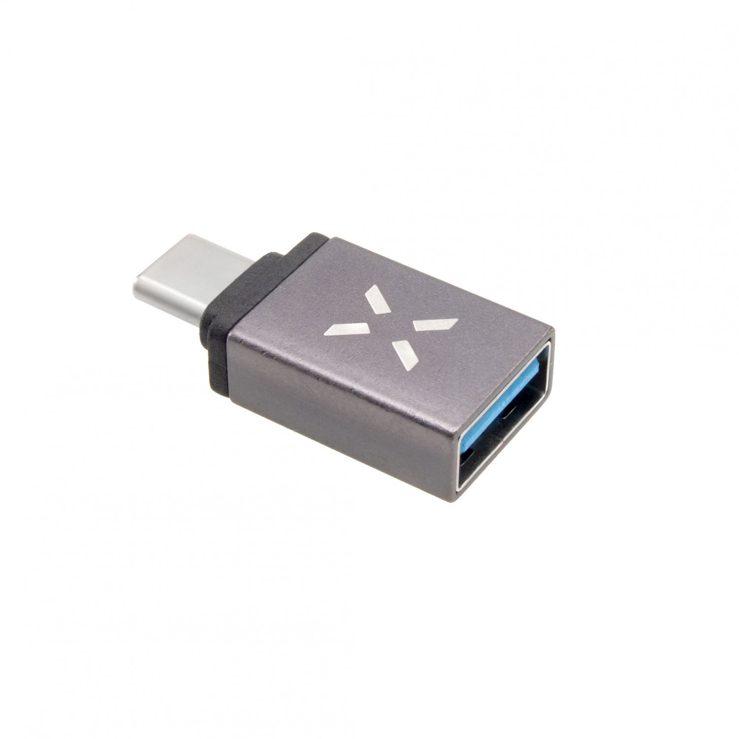 Redukcia z hliníka FIXED Link USB-A na USB-C, sivá