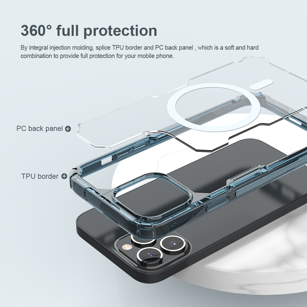 Ochranný kryt Nillkin Nature TPU PRO Magnetic pro Apple iPhone 13 Pro Max, transparentní