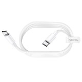 Datový kabel Hoco High-Power 100W Charging Data Cable Type-C To Type-C, 2M, bílá
