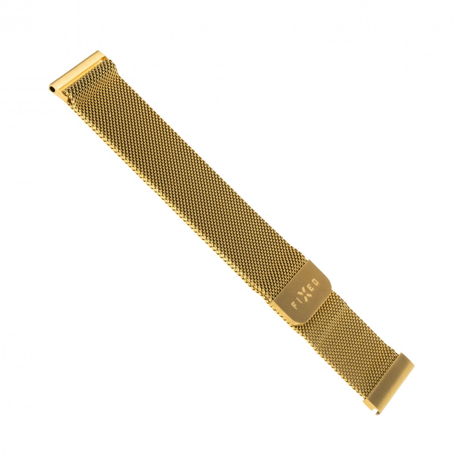 Síťovaný nerezový řemínek FIXED Mesh Strap pro smartwatch, šířka 22mm, zlatá
