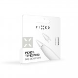 Náhradní hroty FIXED Pencil Tips pro Apple Pencil, 2ks, bílá