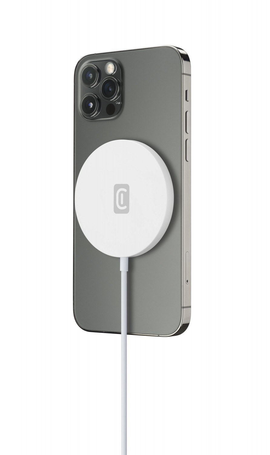 Bezdrôtová nabíjačka Cellularline Mag s podporou MagSafe, 7,5 W, biela