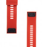 Silikonový řemínek Tactical 430 pro Garmin Fenix 5/6 QuickFit 22mm, červená
